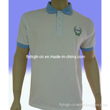 Slim Fit White Pique Polo T-Shirt (008)
